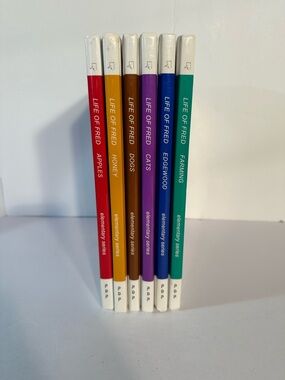 Life of Fred Elementary Series Lot Of 6 Honey Apples Cats Dogs Edgewood Farming